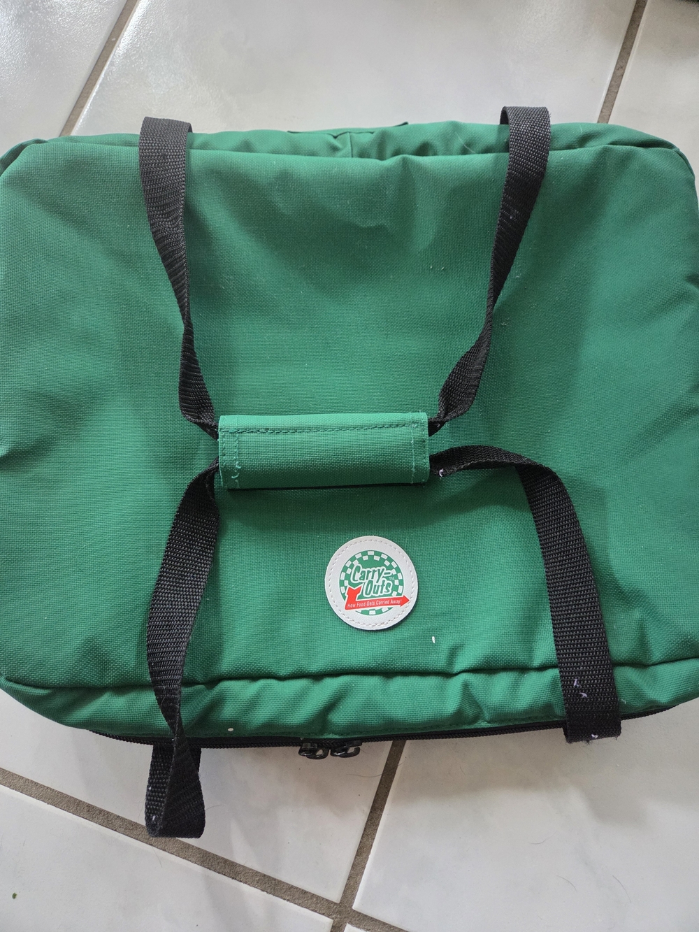 Black Insulated Tote with Adjustable Strap